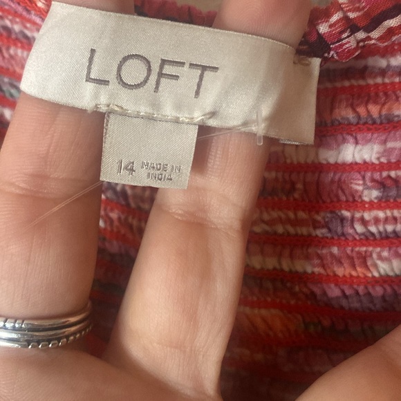 Loft  Ikat Smocked Back Dress - Picture 6 of 7